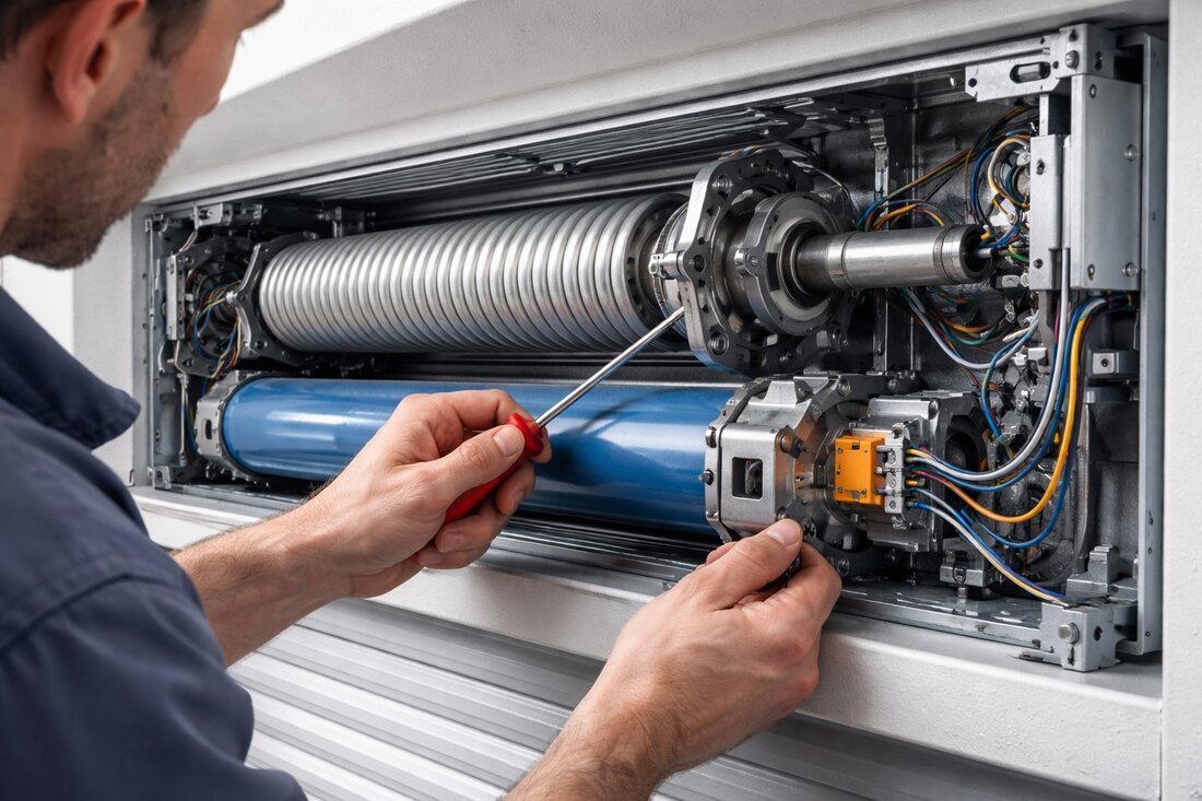 Técnico reparando mecanismo de persiana en Salou